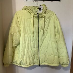 OLSEN:  Yellow Puffer Jacket/Hood (NWT)